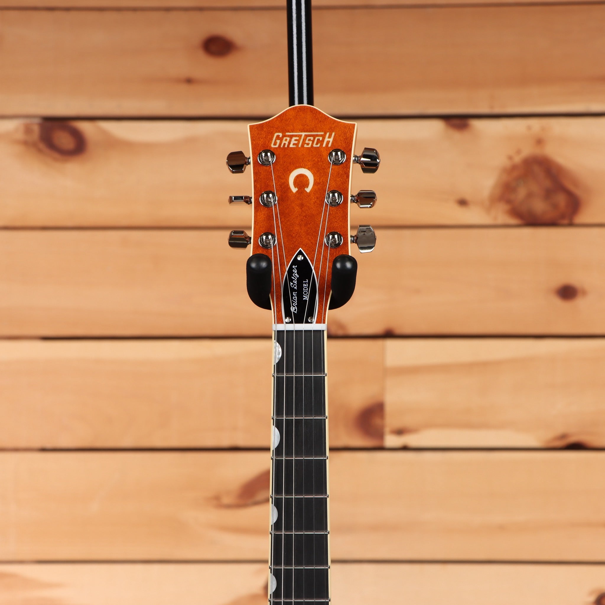 Gretsch G6120T Brian Setzer Nashville hollowbody electric guitar Smoke Orange with bound ebony fretboard