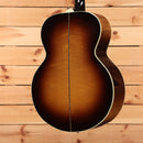 Gibson SJ-200 Standard jumbo acoustic guitar Sunburst with maple back and cream binding rear view