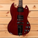 Gibson Derek Trucks SG electric guitar Vintage Red with dual humbuckers and Maestro vibrato tailpiece