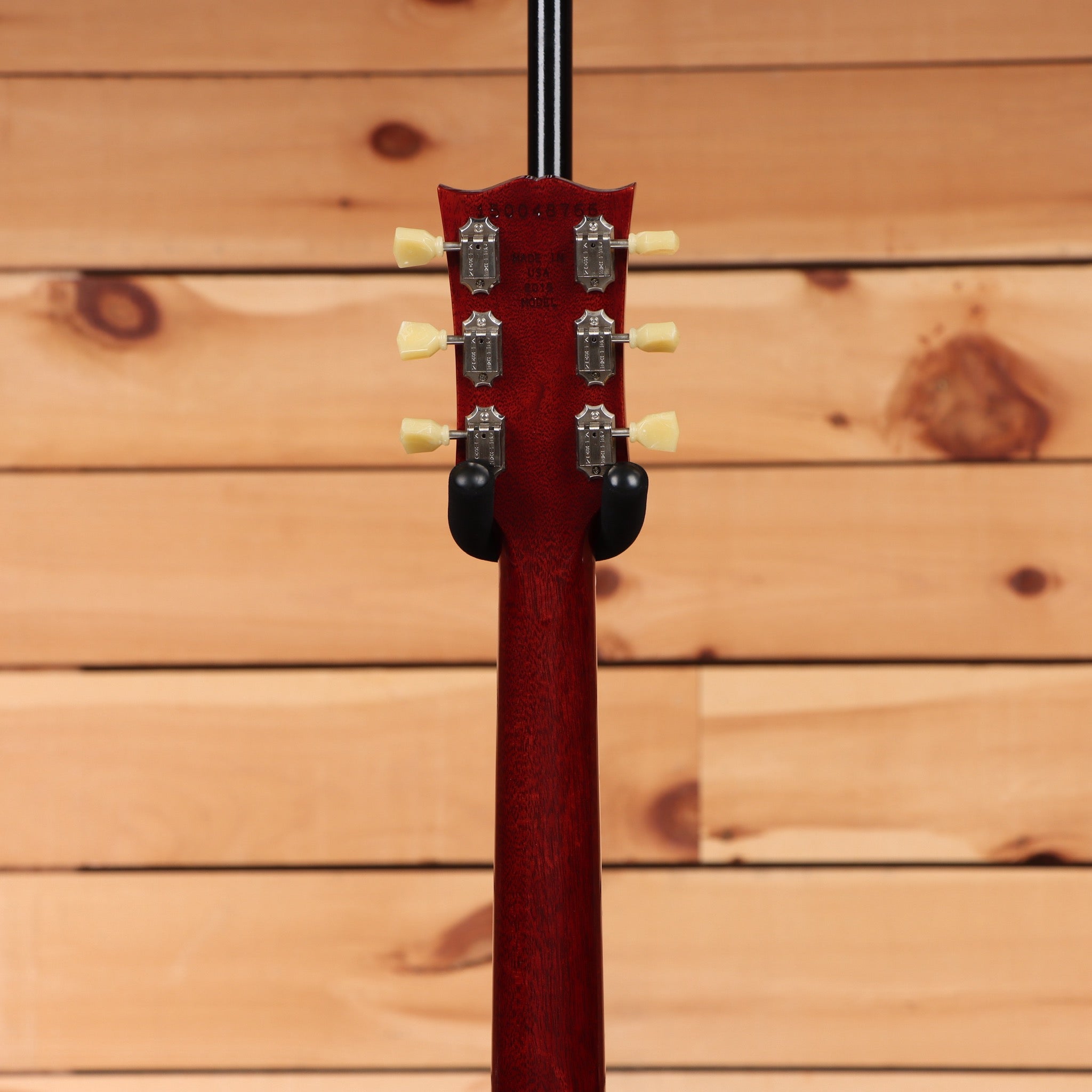 Gibson Derek Trucks SG electric guitar Vintage Red headstock back with cream tuner buttons and mahogany neck