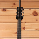 Martin Custom Shop NAMM 2026 Custom #5 acoustic guitar Aging Toner with black headstock and ebony fretboard