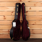 Gretsch G6120T Brian Setzer Nashville hollow body guitar case black exterior burgundy velvet interior gold hardware
