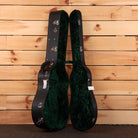 Bourgeois Touchstone D Country Boy dreadnought acoustic guitar hardshell case open showing green velvet interior