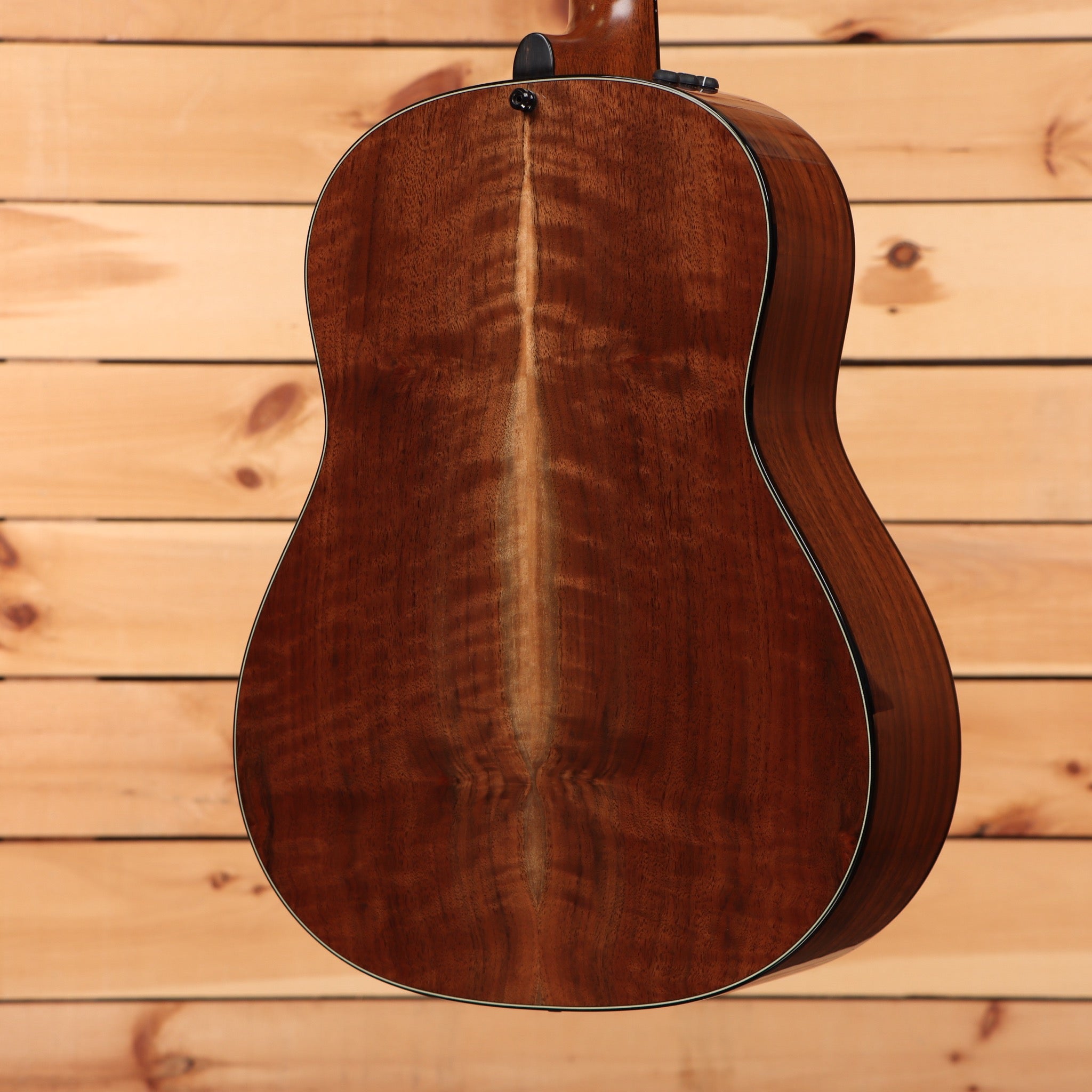 Taylor Custom Grand Pacific acoustic guitar Natural finish with figured mahogany back and black binding
