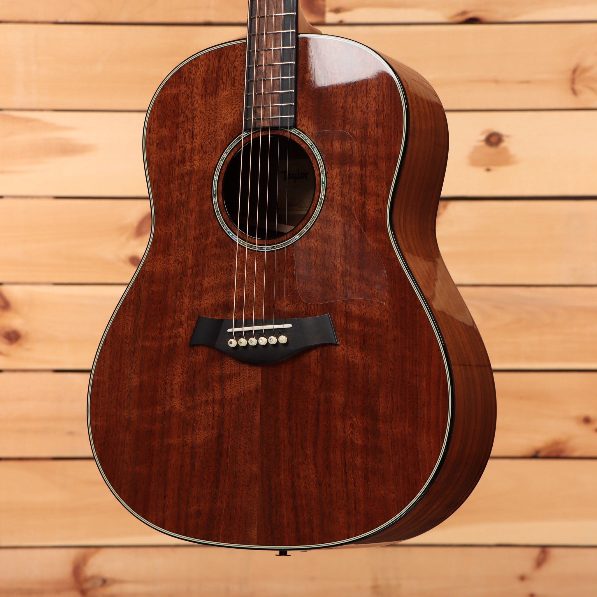 Taylor Custom Grand Pacific dreadnought acoustic guitar Natural finish with mahogany top and abalone rosette binding
