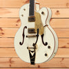 Gretsch G6136T-59 Vintage Select '59 Falcon hollowbody electric guitar White with Bigsby and gold hardware