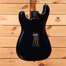 Shabat Custom Lynx HSS electric guitar Aged Mercedes Blue Metallic with flame maple neck and tremolo spring cavity
