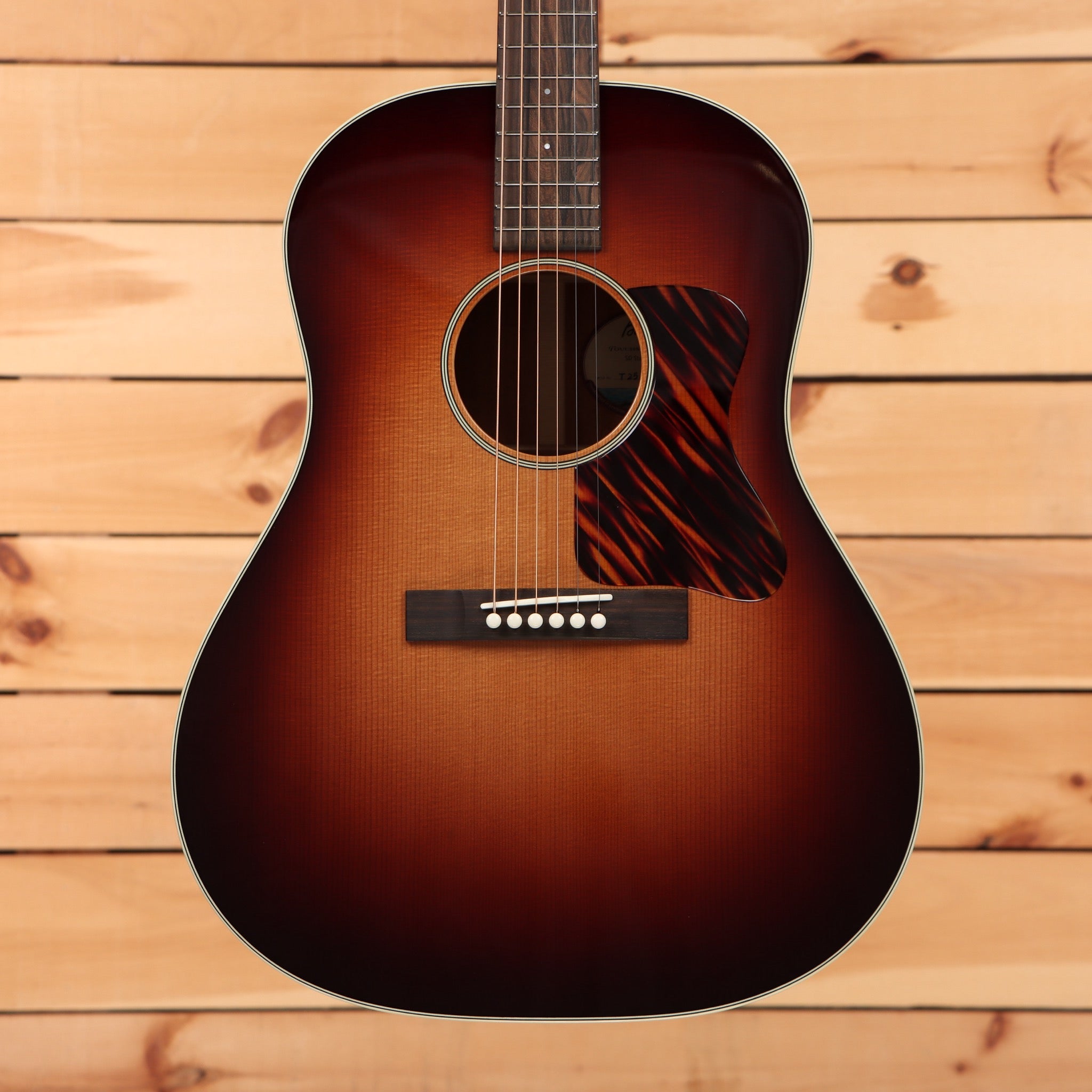 Bourgeois Touchstone SDS/TS dreadnought acoustic guitar Sunburst finish with tortoise pickguard and rosewood fretboard