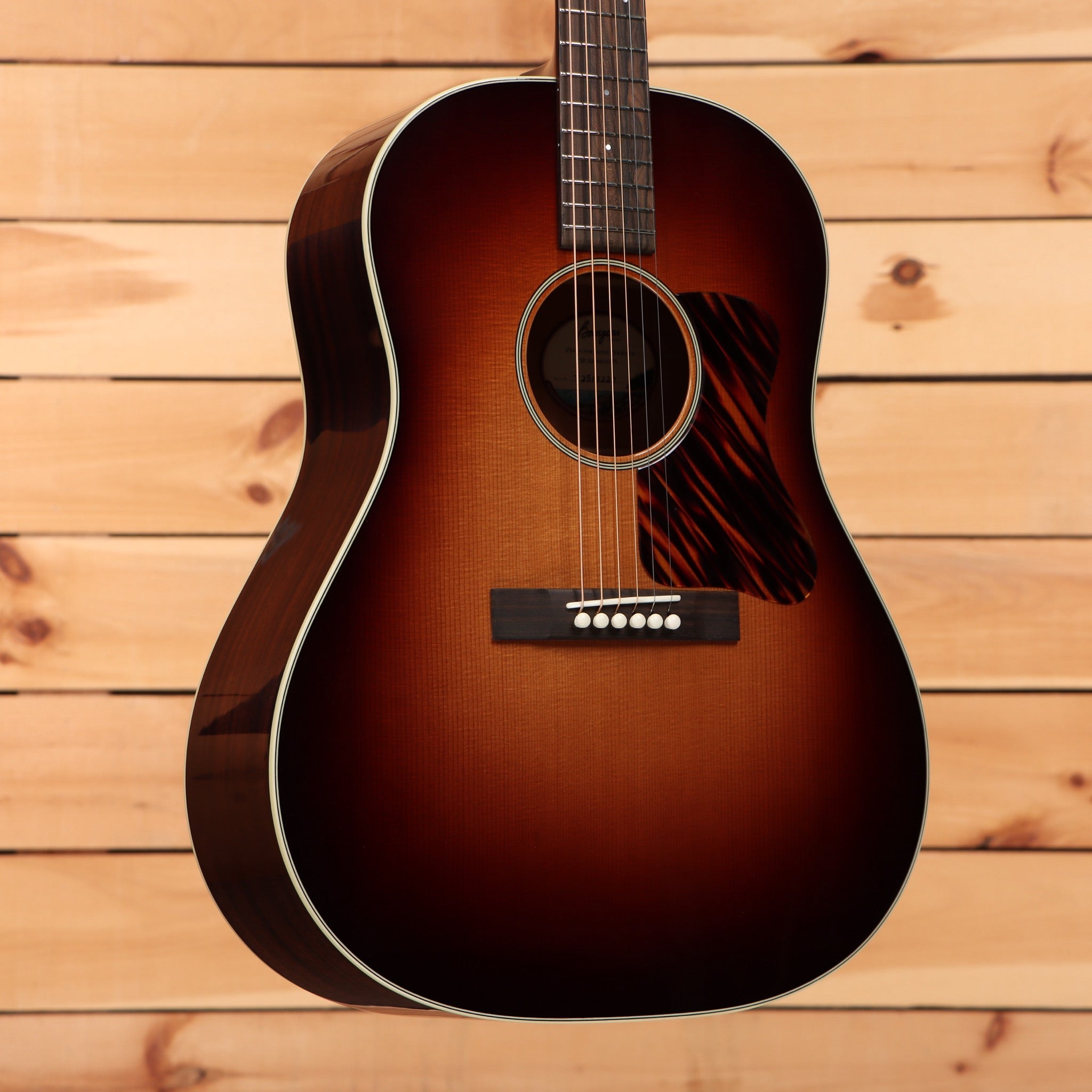 Bourgeois Touchstone SDS/TS dreadnought acoustic guitar Sunburst finish with tortoise pickguard and spruce top