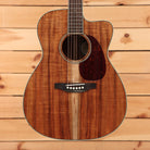Bourgeois Downeast GAC Koa acoustic-electric guitar Natural with flamed koa top and cutaway