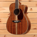 Bourgeois Downeast GAC Koa acoustic-electric guitar Natural finish with figured koa top and tortoise pickguard