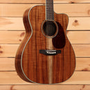 Bourgeois Downeast GAC Koa acoustic-electric guitar Natural finish with figured koa top and venetian cutaway