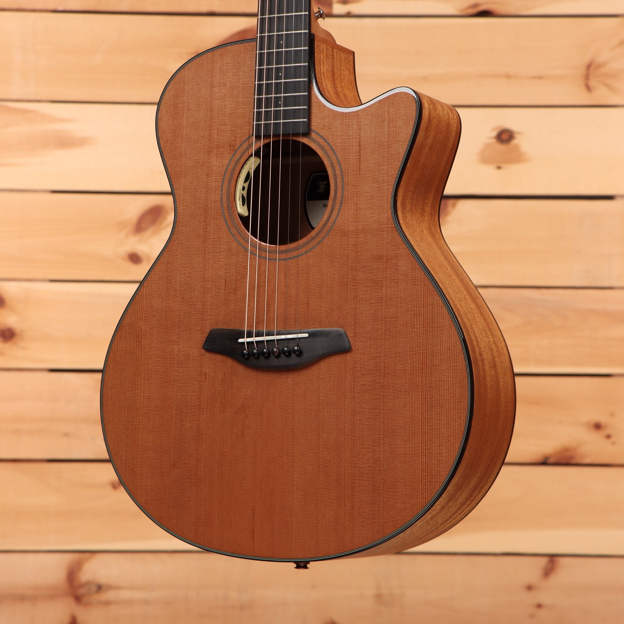 Furch Blue Plus Gc-CMa Anthem acoustic-electric guitar Natural with cedar top cutaway and ebony fretboard