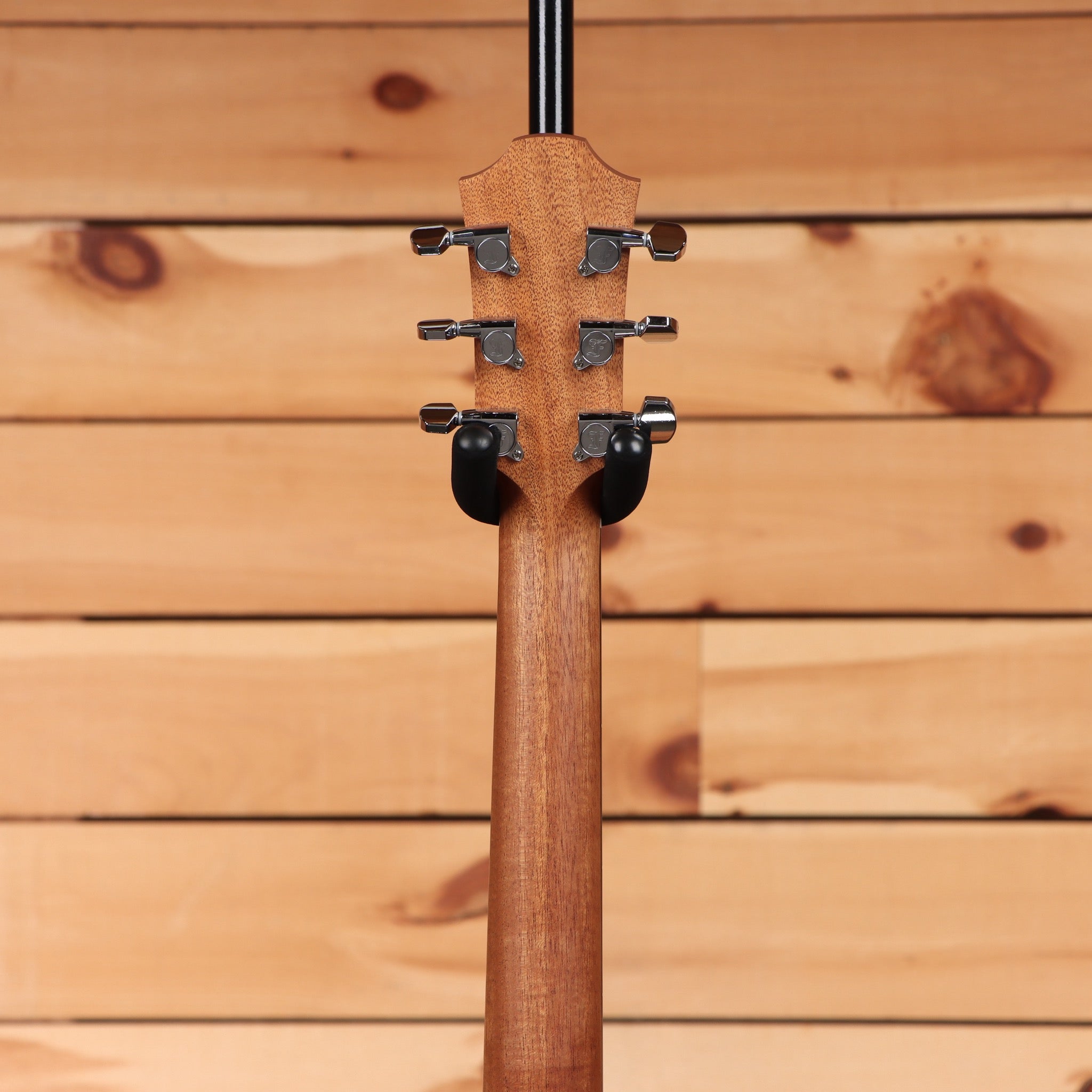 Furch Blue Plus Gc-CMa Anthem acoustic guitar Natural showing mahogany neck back and chrome tuners