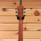 Furch Blue BARc-CMa acoustic guitar Natural finish mahogany neck rear headstock view with chrome tuners