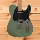 Fender American Ultra II Telecaster electric guitar Antique Olive with roasted maple neck and black pickguard