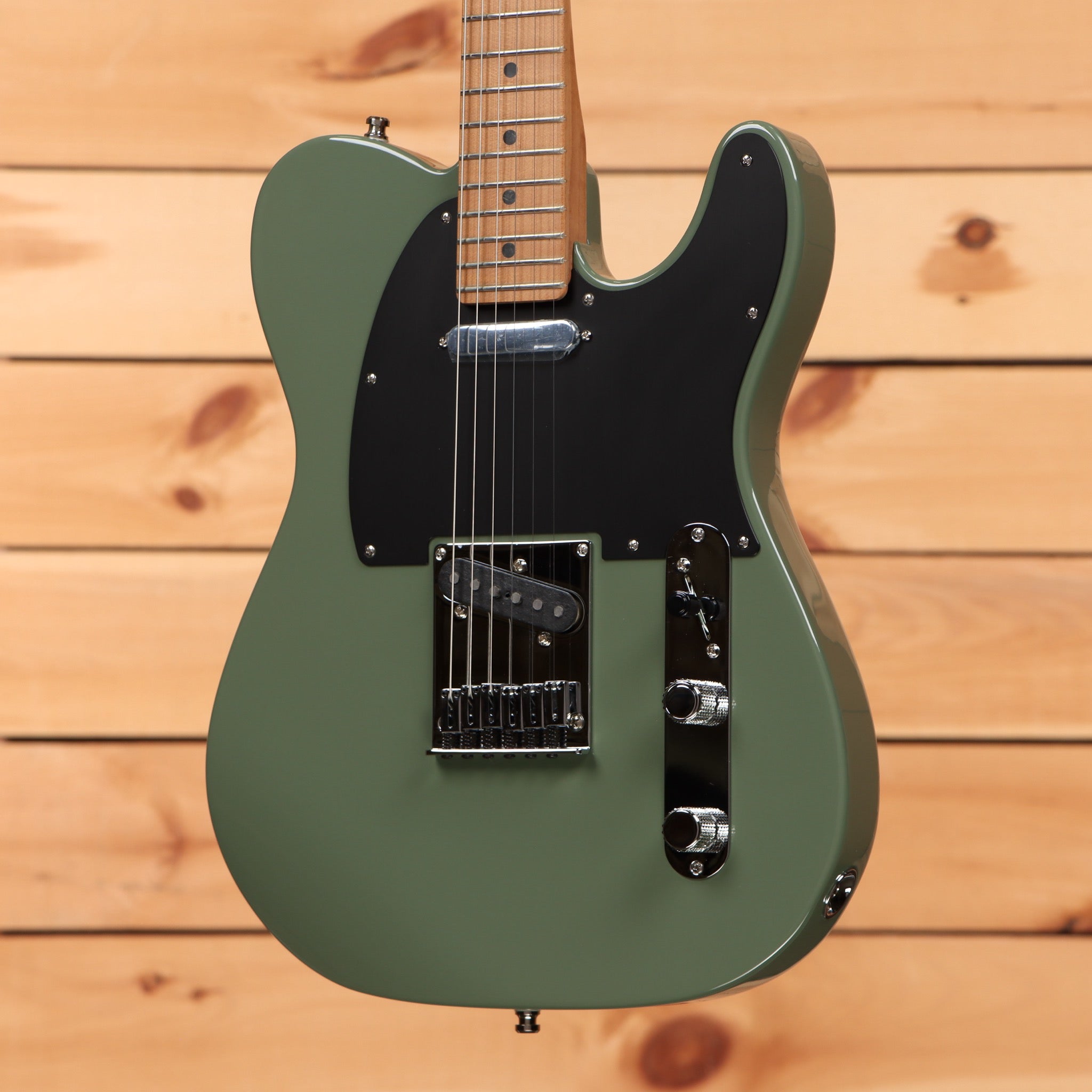 Fender Limited American Ultra II Telecaster electric guitar Antique Olive with roasted maple neck and dual single-coil pickup