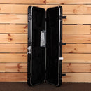 Jackson Righteous Run Custom Soloist guitar hard case open black ABS plastic with black interior lining and latches