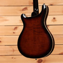 Paul Reed Smith SE Hollowbody Piezo electric guitar Black Gold Burst with flamed maple back and cream binding