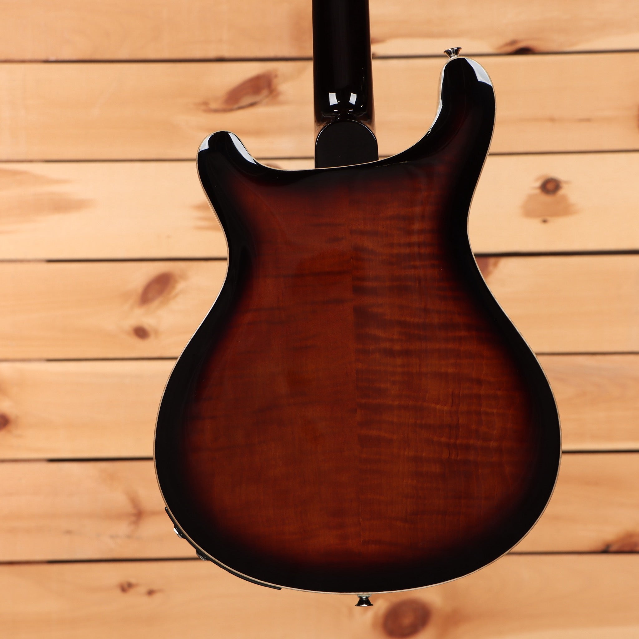 Paul Reed Smith SE Hollowbody Piezo electric guitar Black Gold Burst with flamed maple back and body binding