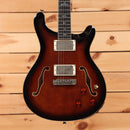 Paul Reed Smith SE Hollowbody Piezo semi-hollow electric guitar Black Gold Burst with flamed maple top and dual humbuckers
