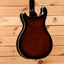 Paul Reed Smith SE Hollowbody Piezo electric guitar Black Gold Burst with flamed maple back and cream binding