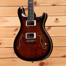 PRS SE Hollowbody Piezo semi-hollow electric guitar Black Gold Burst flamed maple top with dual humbuckers and f-holes