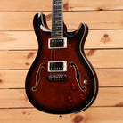 PRS SE Hollowbody Piezo semi-hollow electric guitar Black Gold Burst flamed maple top with dual humbuckers and f-holes