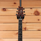 PRS SE Hollowbody Piezo electric guitar Black Gold Burst with bird inlays on dark fretboard and black tuners