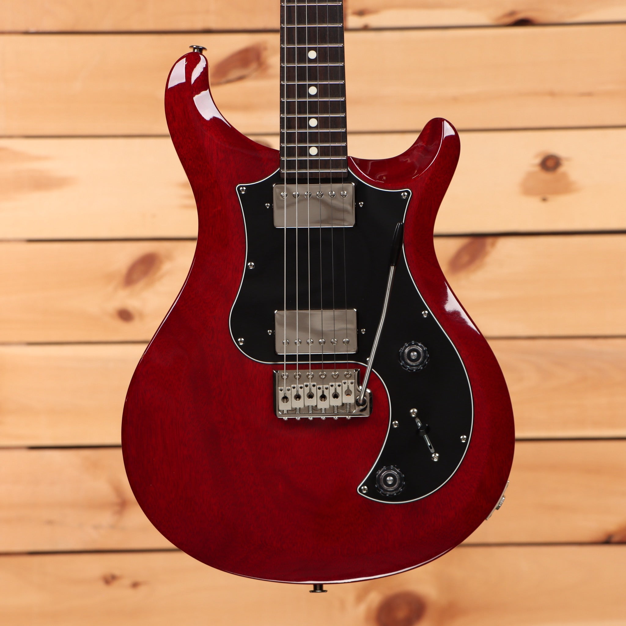 Paul Reed Smith S2 Standard 22 electric guitar Vintage Cherry with dual humbuckers and black pickguard