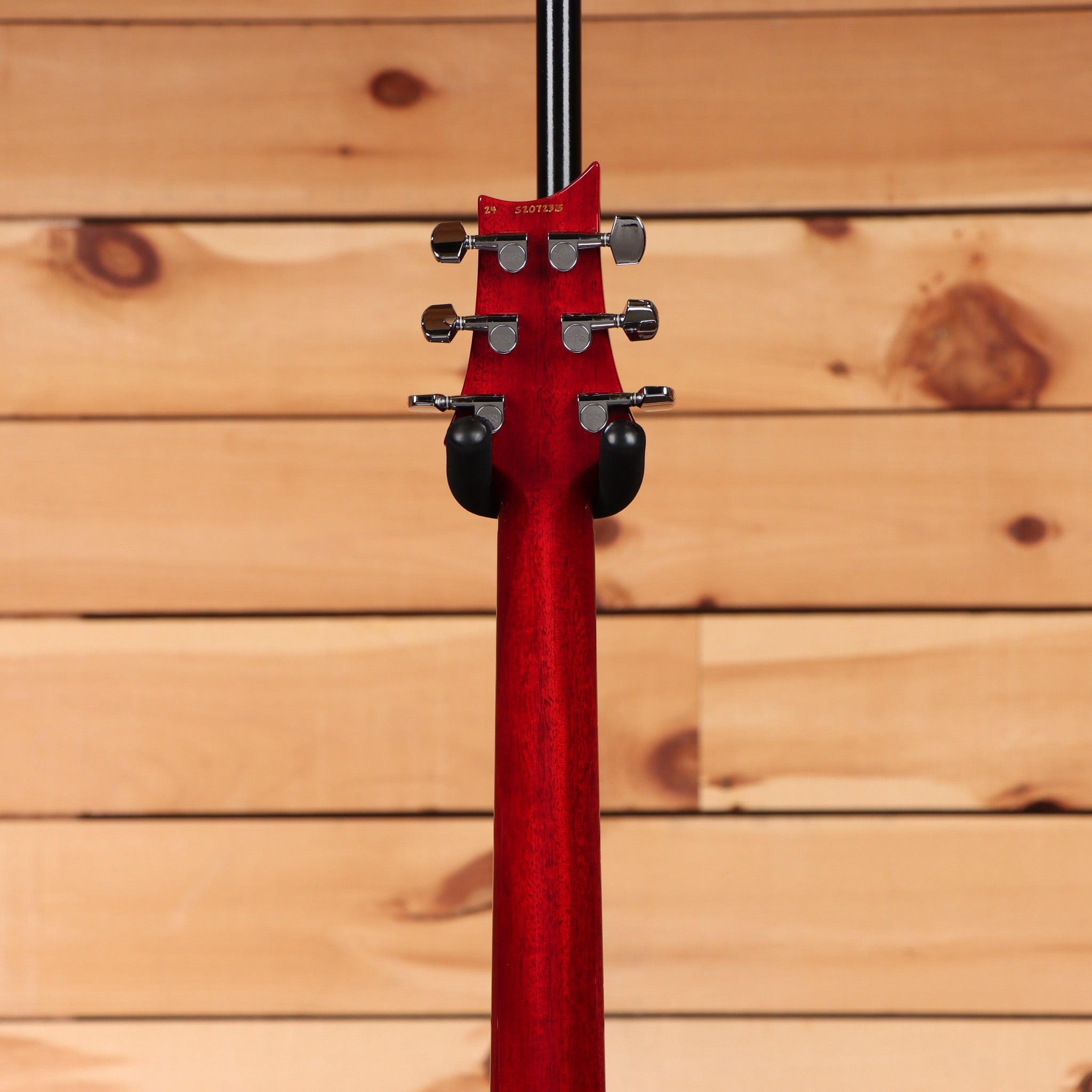 Paul Reed Smith S2 Standard 22 electric guitar Vintage Cherry rear headstock view with chrome tuners