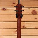 Taylor 814ce Next Generation acoustic-electric guitar Natural showing mahogany neck back of headstock with black tuning machi