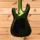 Jackson Righteous Run Custom Soloist electric guitar Green to Gold Shift finish with black hardware and rear cavity covers