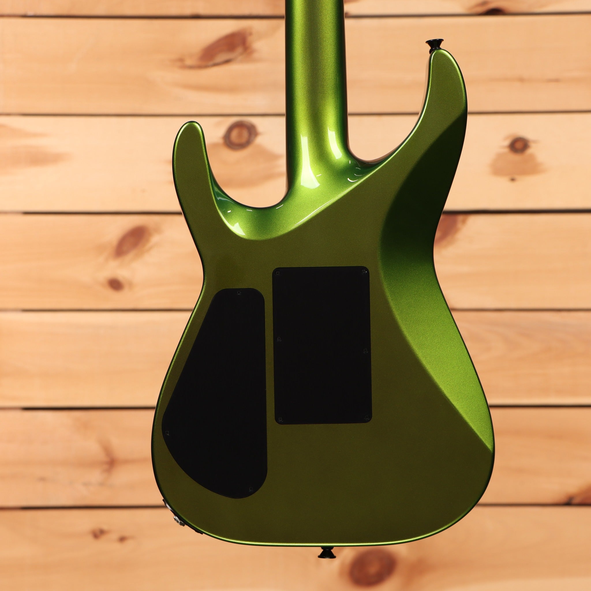 Jackson Righteous Run Custom Soloist electric guitar Green to Gold Shift finish with rear cavity covers