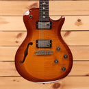 PRS S2 Singlecut Semi-Hollow electric guitar Amber Sunburst with flamed maple top and dual humbuckers