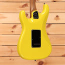 Fender Limited American Ultra II Stratocaster HSS electric guitar Graffiti Yellow with roasted maple neck and tremolo cavity