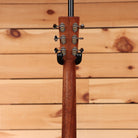 Martin Custom Shop NAMM 2026 Custom #7 1933 Ambertone acoustic guitar back of mahogany neck with chrome tuners