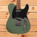 Fender American Ultra II Telecaster electric guitar Antique Olive with roasted maple neck and black pickguard
