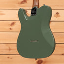 Fender Limited American Ultra II Telecaster electric guitar Antique Olive with roasted maple neck rear view