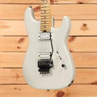 Charvel American Neo-Classic San Dimas Style 1 HH FR electric guitar Ivory Blitz with dual humbuckers and Floyd Rose tremolo