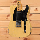 Fender Custom Shop '52 Telecaster Relic electric guitar Aged Nocaster Blonde with maple neck and black pickguard