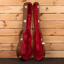 Gibson Les Paul Standard 60s hardshell guitar case brown exterior red velvet interior gold latches open view