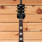 Gibson Les Paul Traditional electric guitar Heritage Cherry Sunburst headstock with rosewood fretboard and trapezoid inlays