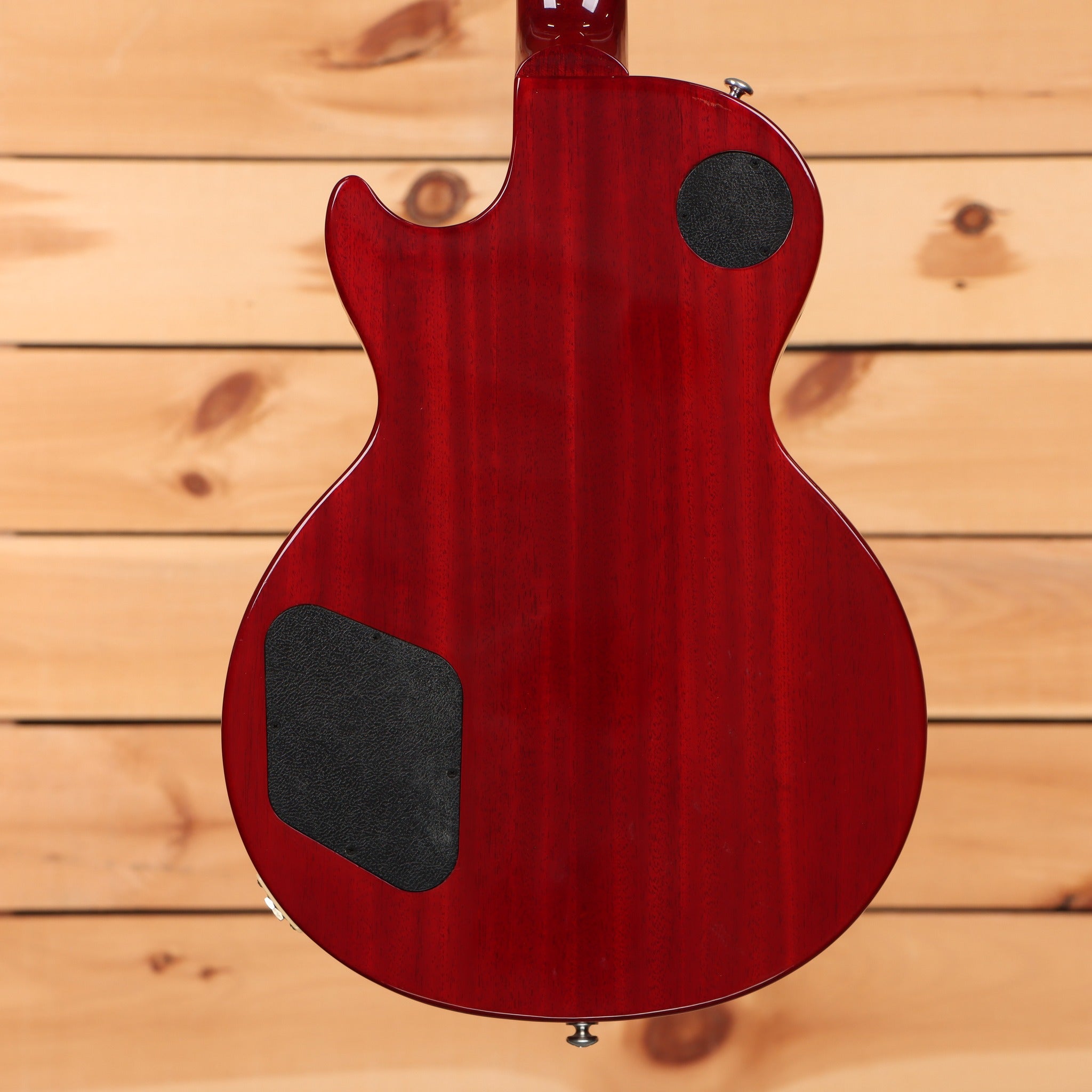 Gibson Les Paul Traditional electric guitar Heritage Cherry Sunburst mahogany back with control cavity and toggle switch cove