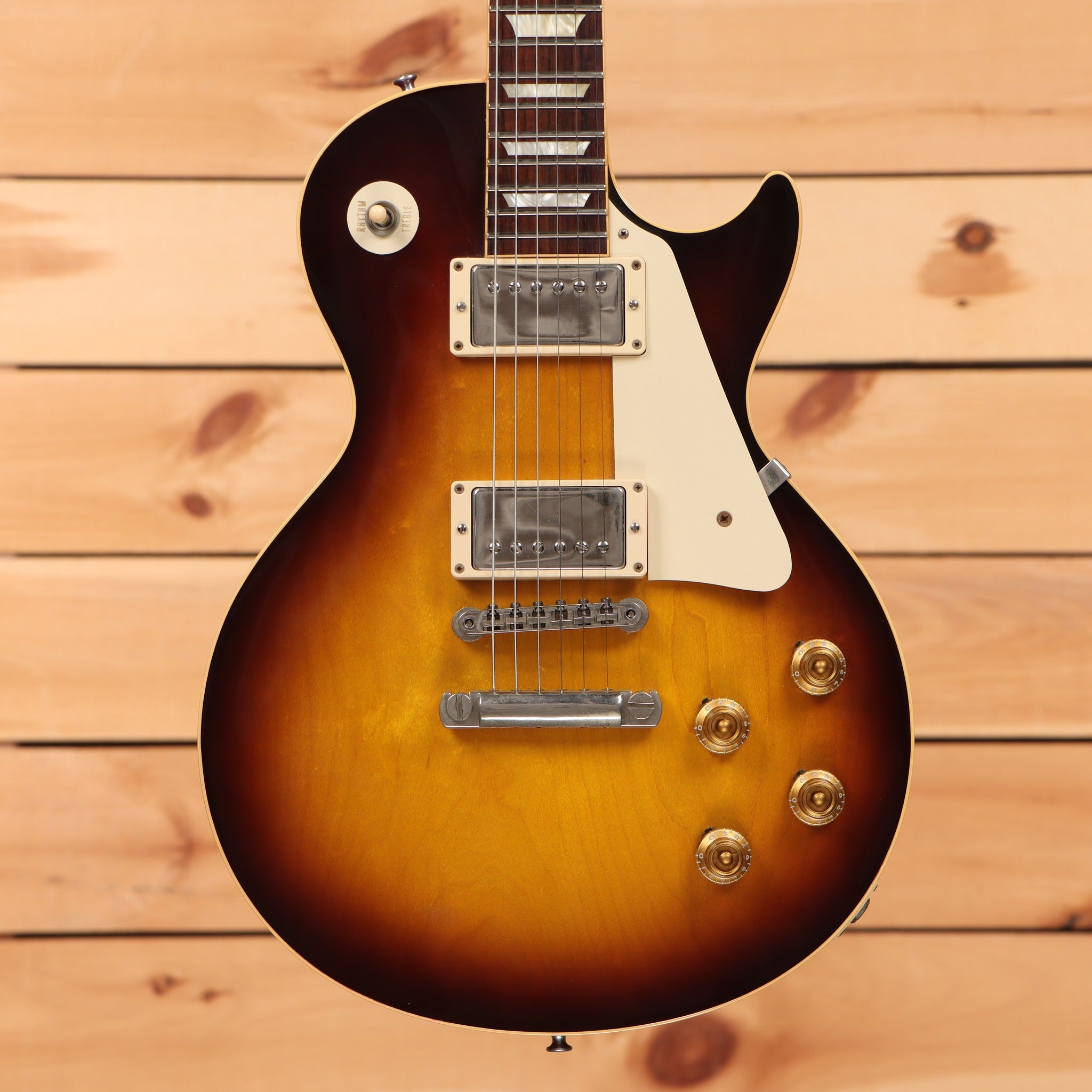 Gibson Historic 1958 Les Paul Reissue electric guitar Bourbon Burst finish with dual humbuckers and gold hardware