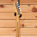 Fender Gold Foil Telecaster electric guitar White Blonde maple neck with skunk stripe headstock detail