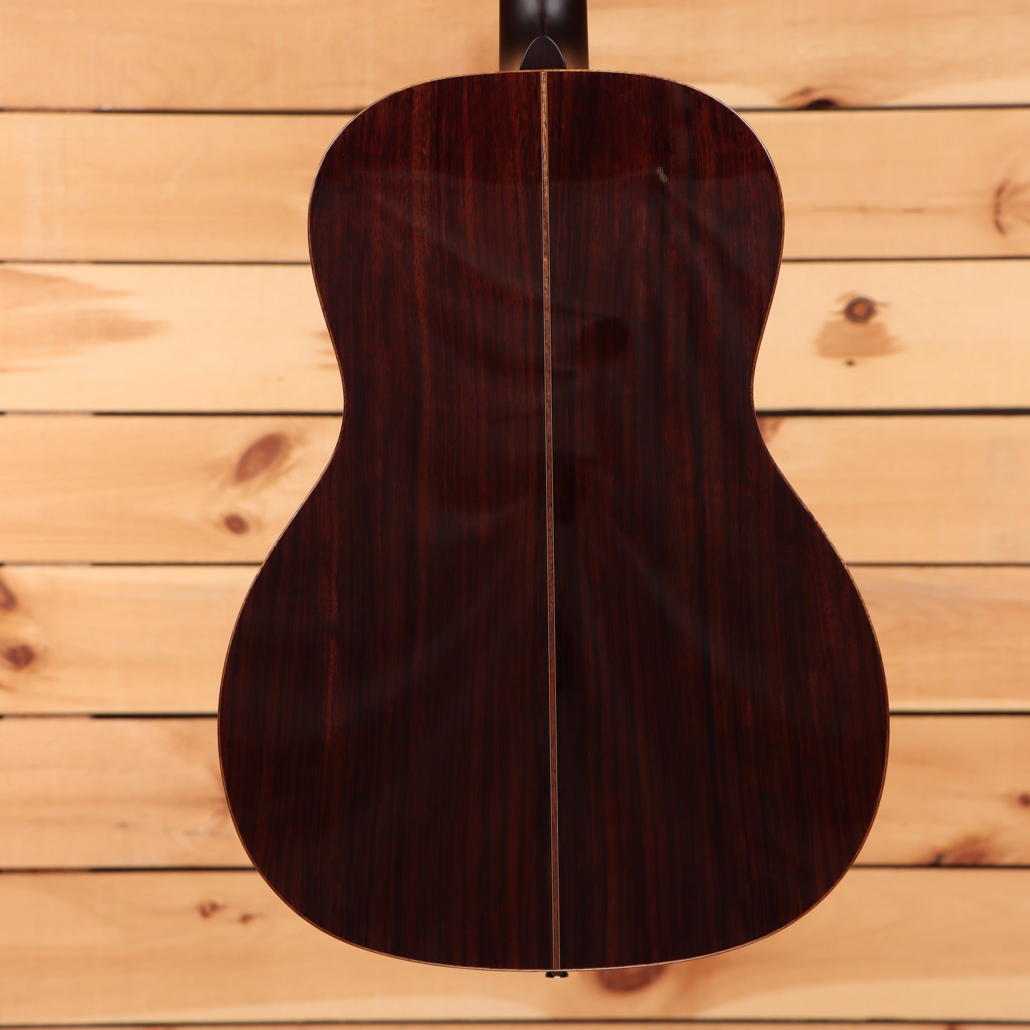 Boucher HG-56-M acoustic guitar Natural finish with figured rosewood back showing dramatic grain pattern