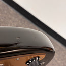 Fender American Deluxe Stratocaster HSS electric guitar Montego Black gloss finish with control knobs detail view