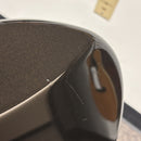 Fender American Deluxe Stratocaster HSS electric guitar Montego Black finish showing body detail with surface scratches