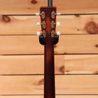 Martin D-15M Streetmaster acoustic dreadnought guitar Mahogany Burst rear headstock view with gold tuners